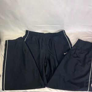 Vintage Y2K Nike Track Pants Men XXL Black, Orange Tag Athletic Dept Ankle Zip